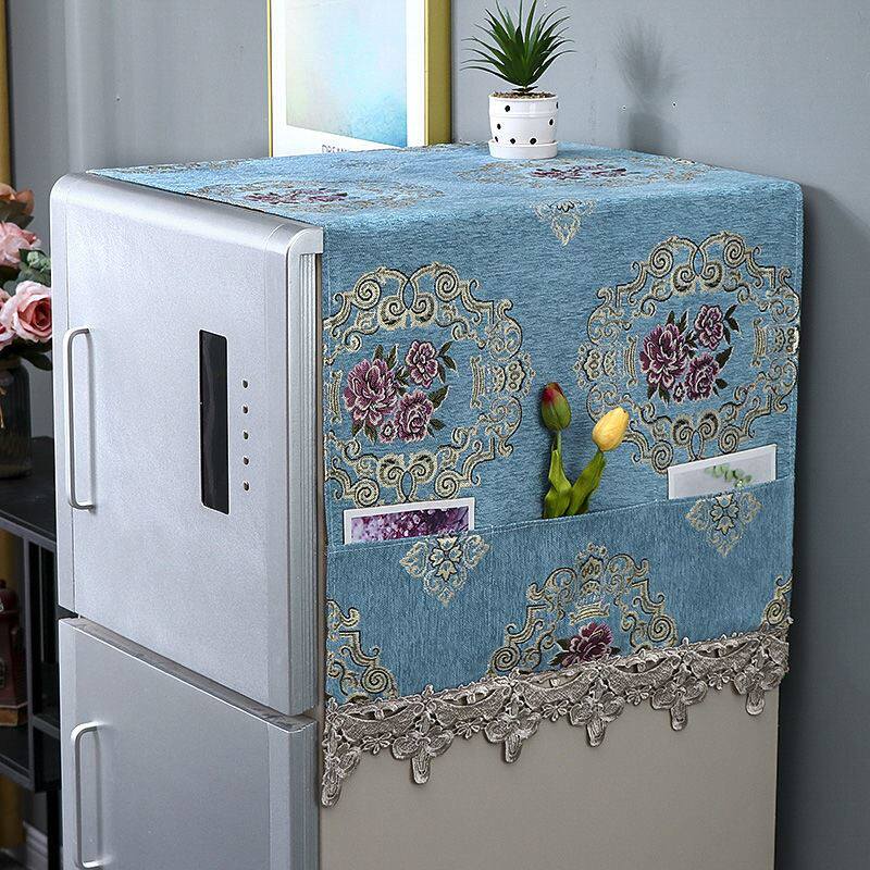 Freezer dust cover 2021 new fridge cover cloth single double door anti-dust towel microwave washing machine cloth multifunction