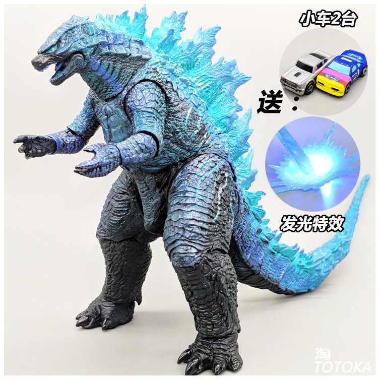 2019 Giant Rock Godzilla Light + Random CarMechanics Godzilla 2019 Movable Garage Kit Toys Model Godzilla Monster dinosaur Toys a birthday present