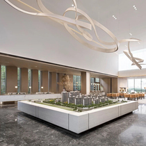 Large-scale engineering metal aerial installation art ribbon sales office sand table lobby abstract special-shaped hanging sculpture