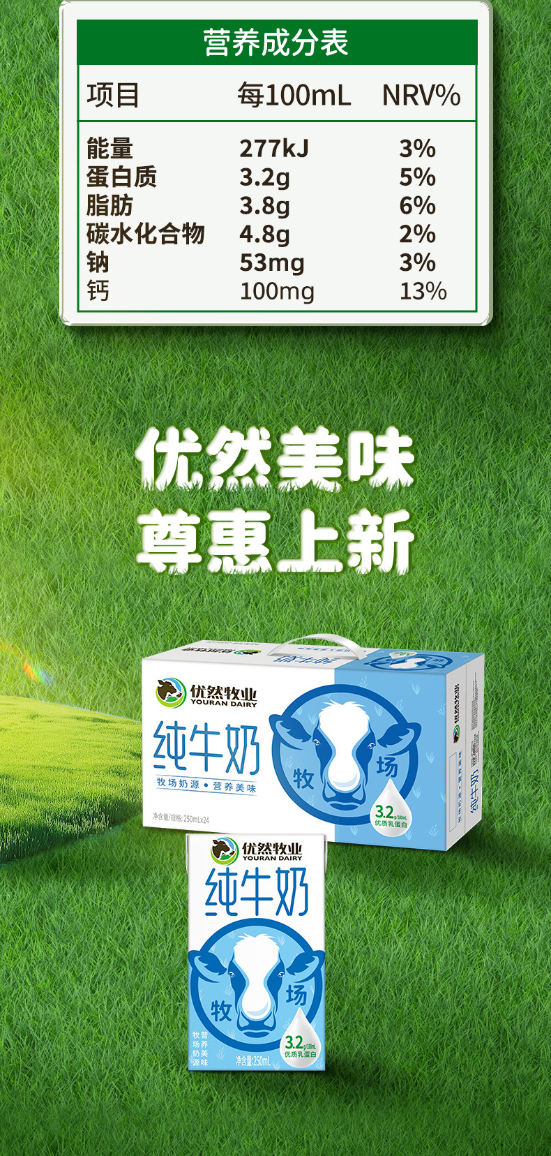 安享好物 安享B级纯奶-优然纯牛奶  国标 