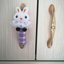 Cabinet door handle cover Anti-bumper protective sleeve plush jacquard fresh cartoon cushion drawer pull handle cover warm and antistatic