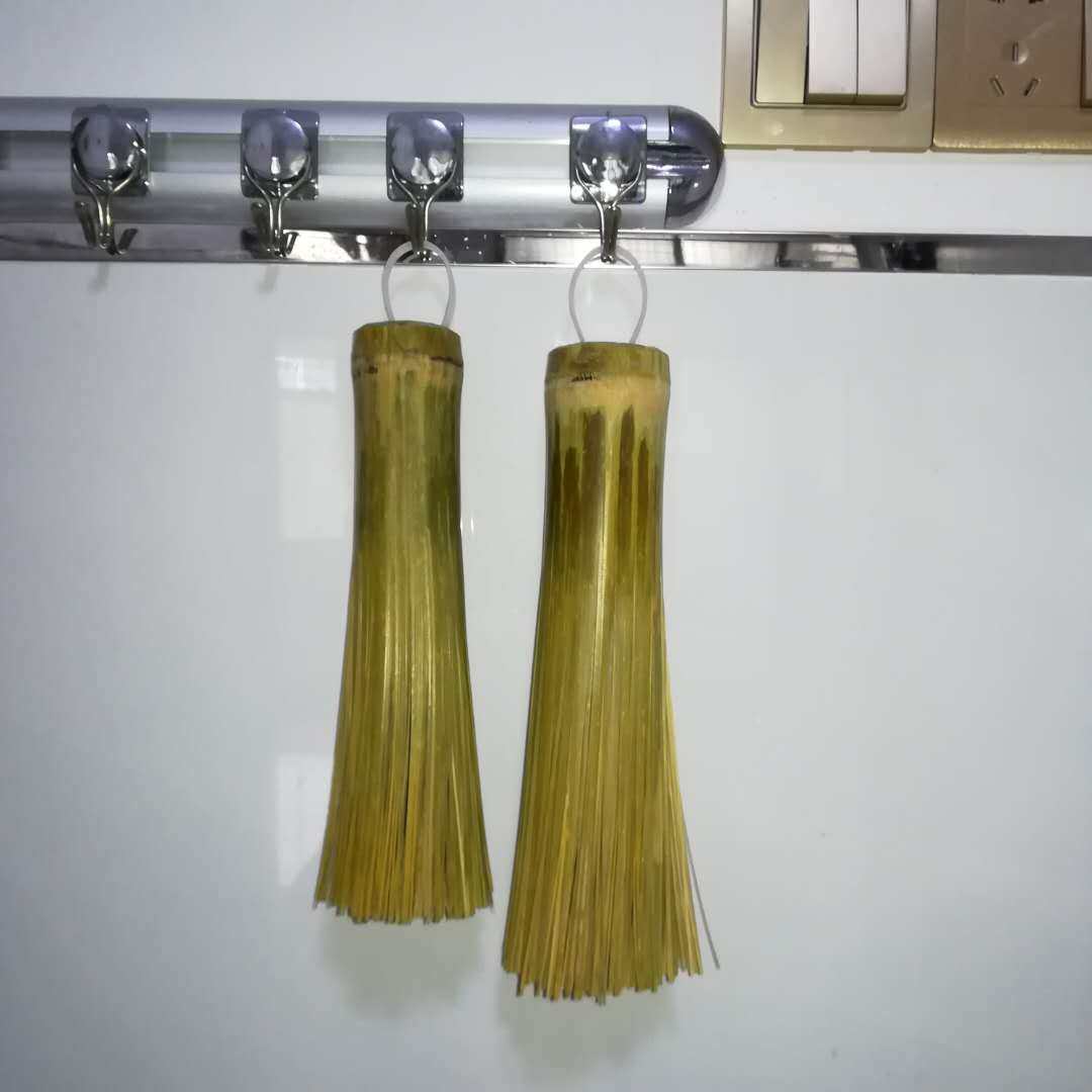 Handmade bamboo brush brush pot old-fashioned kitchen cleaning brush non-stick oil durable brush pot artifact washing pot natural bamboo brush