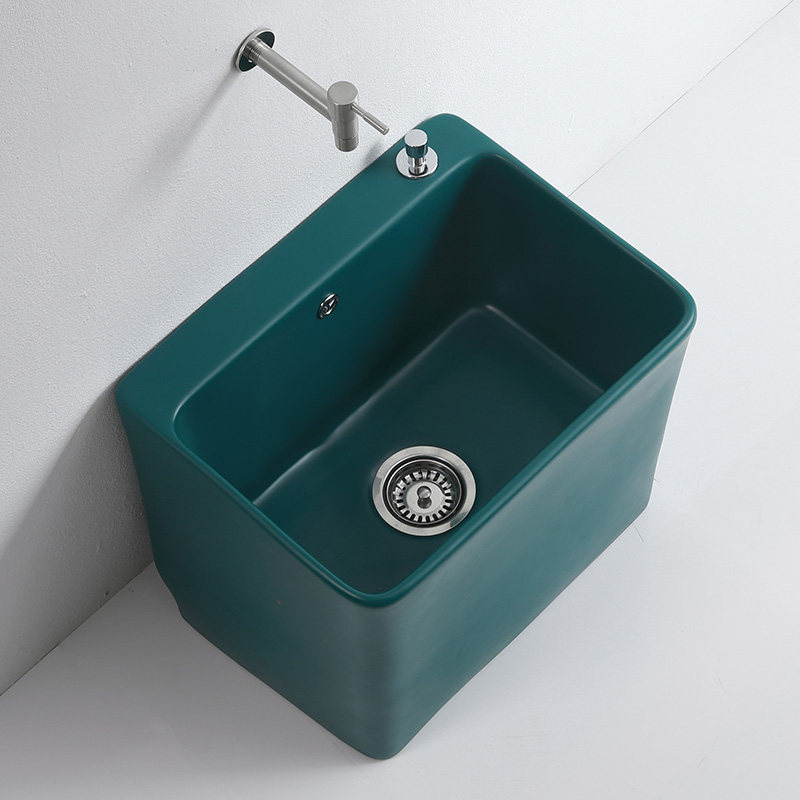 Japanese Honda and dark green wash mop pool ceramic household balcony mop pool dressing room Topa pool large small size