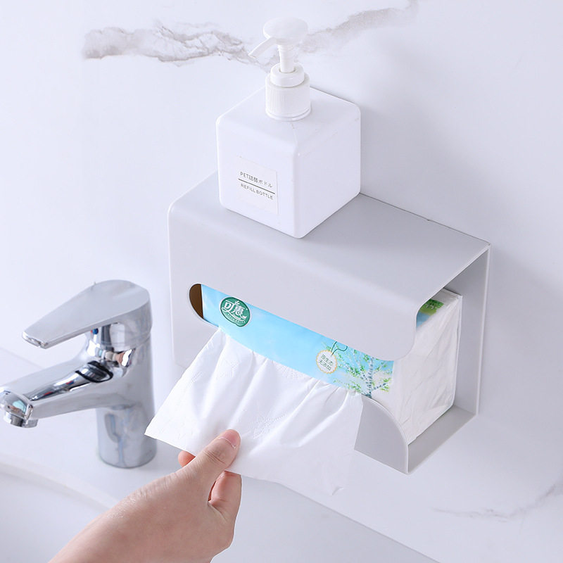 Kitchen Paper Towels Reverse Hanging Case Free living room Creative Home Makeup Room Toilet Wall-mounted Desktop Toilet Paper Box