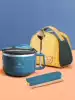304 stainless steel insulated lunch box Office workers male and female students large capacity lunch box set portable canteen play