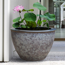 Outdoor fish tank fish grass co-raised old-fashioned large tank courtyard fish farming large water tank water lily special tank lotus tank Lotus cylinder