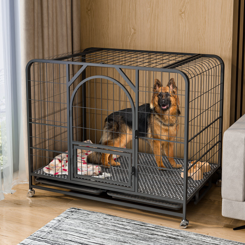 Dog Cage Sub Large Dog Small And Medium Dog Pet Fence Gold Wool With Toilet Separation Indoor Special Large Number Dog House Kennel Kennel