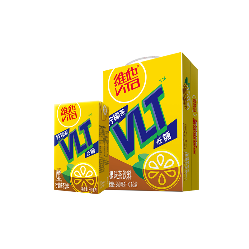 【立即购买】Vita维他低糖柠檬茶柠檬味茶饮料饮品250ml*16盒