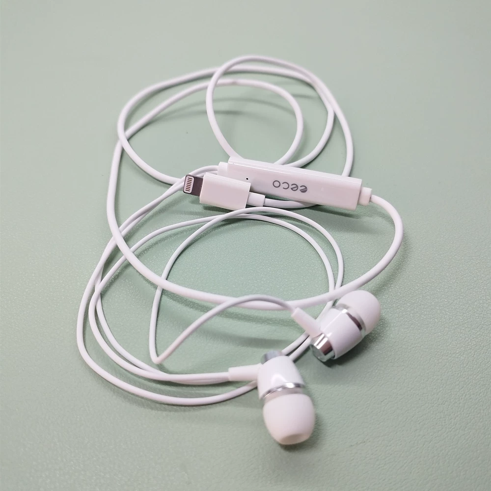 Подходящие для Apple наушники Lightning оригинальные MFI внутриканальные сильные басы шумоподавление шум усиление iPhone