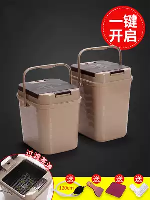 Nordic hand press trash can with lid household dressing room living room rectangular flap with lid toilet kitchen press type