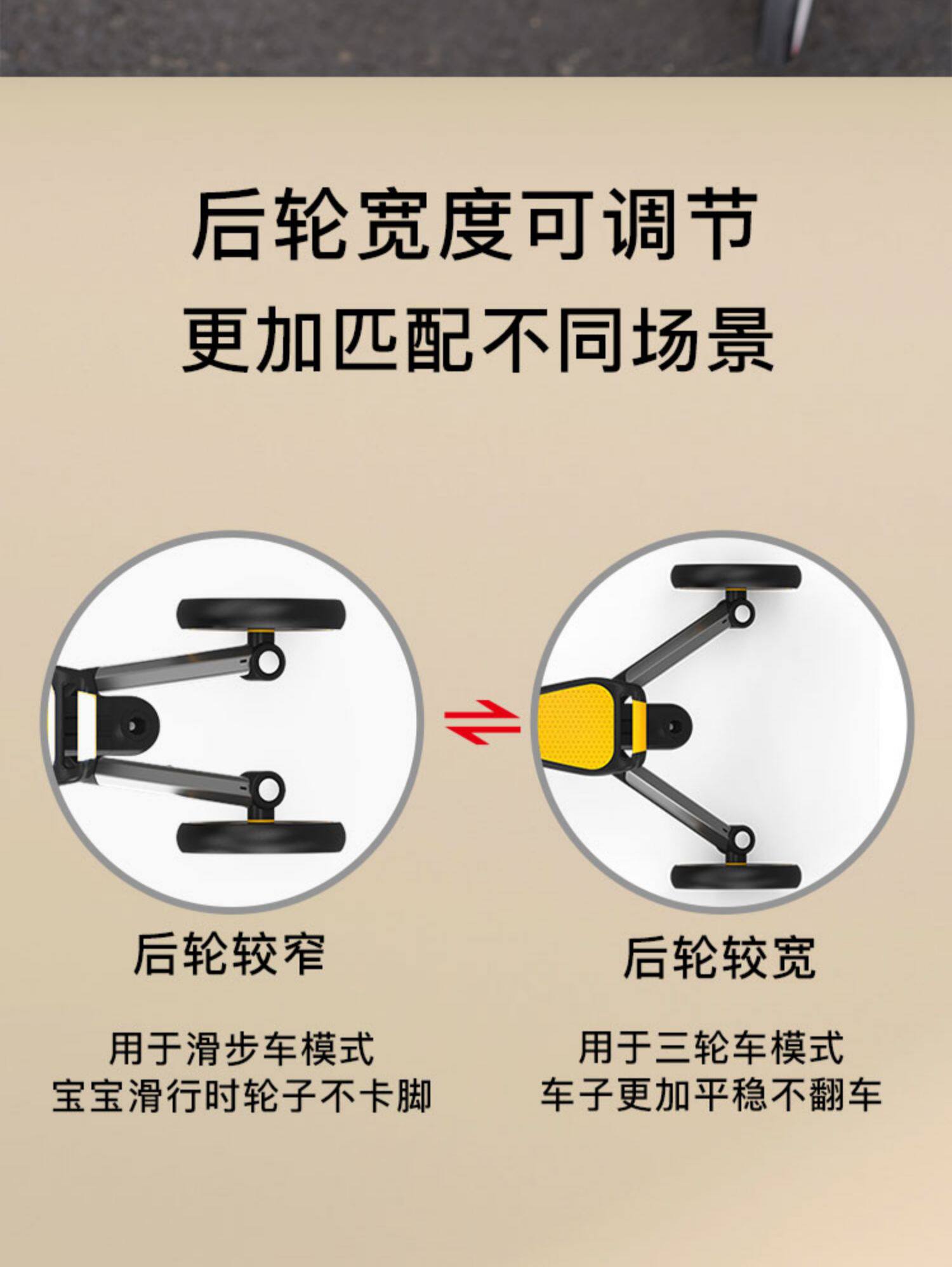 Трехколесный велосипед uonibaby儿童三轮车脚踏车可推可骑宝宝手推车五合一多功能滑步车