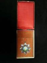 Fidelity bag old Beiyang period silver enamel third-class Wenhu Medal