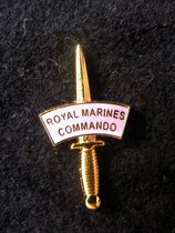 Special offer British Royal Marine Corps small badge (Commando 4) color is flawed