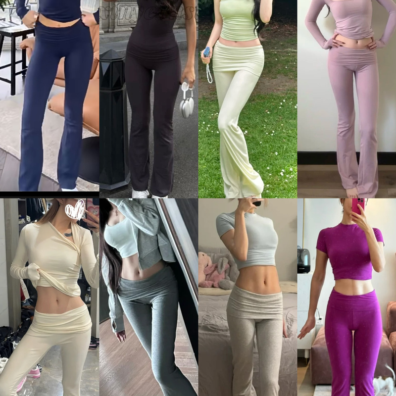 American Sweetheart Skims Kardashian Soft Cotton Foldover Flared Peach Butt Drawstring Sports Pants American Sweetheart Skims Kardashian Soft Cotton Foldover Flared Peach Butt Drawstring Sports Pants