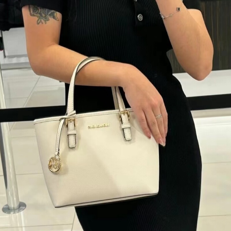 Authentic Mk Women's Small Monogram Basket Tote Handbag Crossbody Bag Versatile Classic Gift