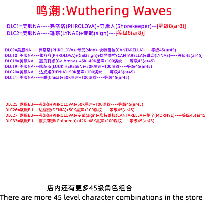 Wuthering Waves International Server Global Amislinna Moming Luheisi Siglaka