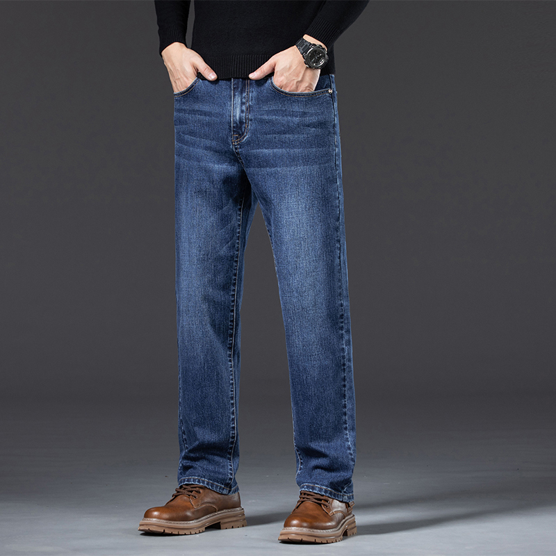 High-End Guangzhou Xintang Men's Jeans, Summer Thin 2026 New Model, Middle-Aged Autumn Men's Straight Loose Wide-Leg Pants High-End Guangzhou Xintang Men's Jeans, Summer Thin 2026 New Model, Middle-Aged Autumn Men's Straight Loose Wide-Leg Pants