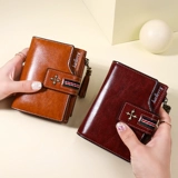 步跃伦 Бумажник, короткая сумка через плечо, модный складной кошелек, картхолдер, городской стиль