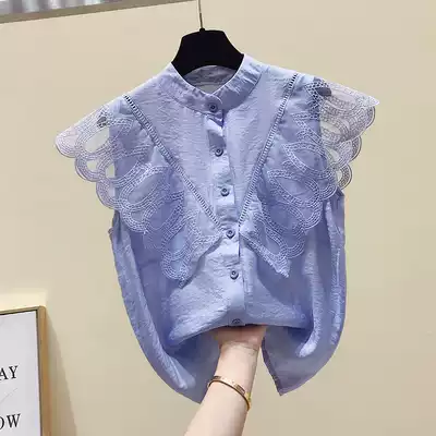 South Korea summer new super fairy fashion temperament chiffon shirt women's short sleeve design sense