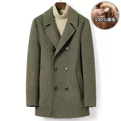 JAIT double-sided cashmere woolen coat men's short suit Korean version 2021 autumn and winter New English style coat tide