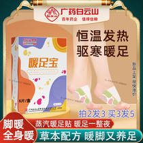 Baiyunshan chauffe-pieds semelles intérieures auto-chauffantes pour hommes et femmes vapeur darmoise artefact de couchage au lit dhiver chauffe-pieds