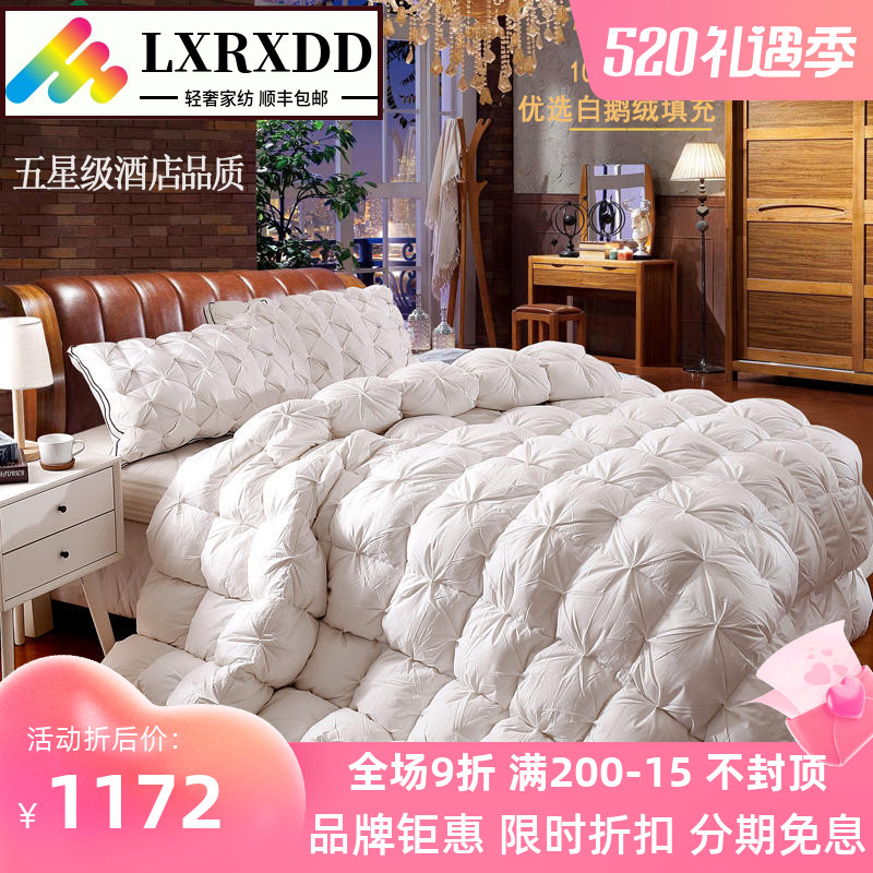 Down quilt sub 95 white goose suede winter by a 5 star hotel Duck Suede Spring Autumn Quilt Core Thickened Warm Double