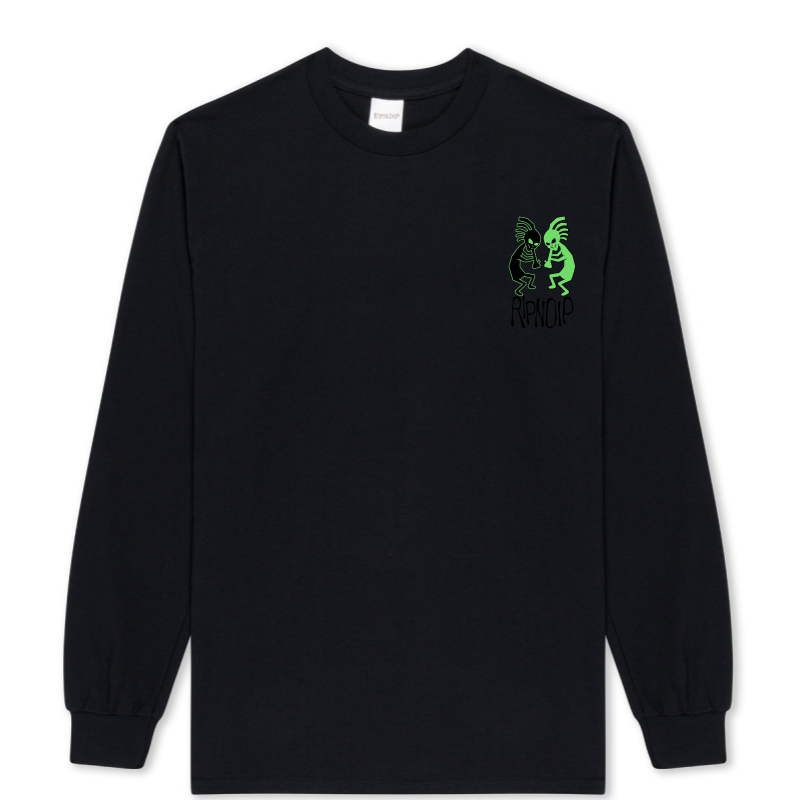 ripndip Хлопковая худи с длинным рукавом футболка с круглым воротом для возлюбленного