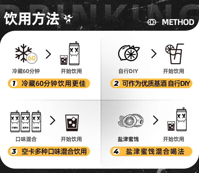 空卡苏打酒气泡酒低糖350ml*24瓶装