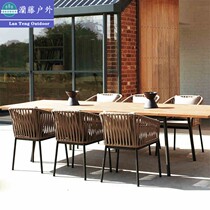 Nordic Outdoor Casual Rattan Choreography Table And Chairs Combined Patio Open-air Hotel Creative Balcony Garden Outdoor Waterproof Rattan Chair