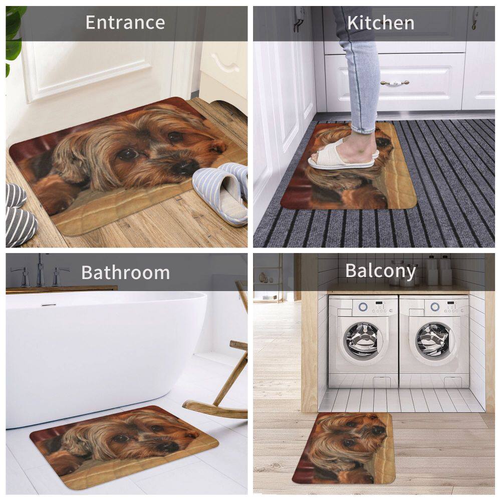 Коврик для мыши yorkshire terrier yorkie dog front door mat anti-slip quick