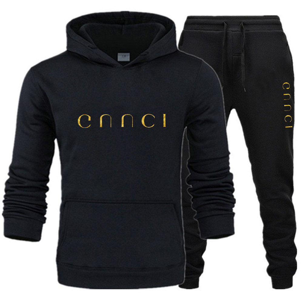 ar设备 fashion print couple hoodie set men ladies hoodie two piece