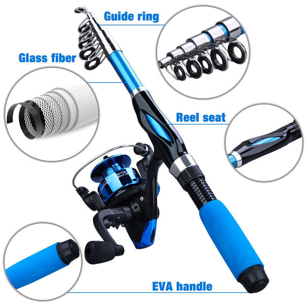 Море удочкой fishing rod full kits 1.2m telescopic sea spinning reel bait
