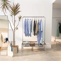 Hanging clothes hanger floor bedroom Easy airing clothes shelters Sub-use Multi-functional single lever Indoor with basket cloak holder