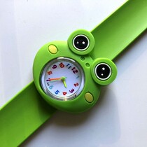 Frog Watch 2021 new cartoon pat Super Meng fashion children boys and girls snap circle