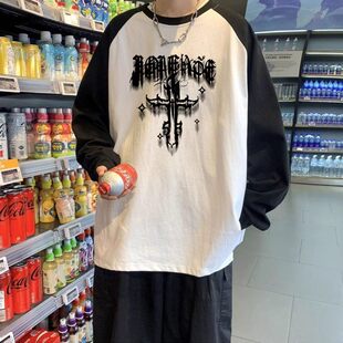 Tide, хлопковый демисезонный базовый приятный телу лонгслив, оверсайз, подходит для подростков