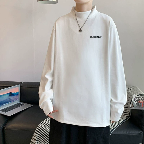 Толстовка, демисезонный бархатный свитшот, утепленный лонгслив, приятная телу футболка, высокий воротник, свободный крой