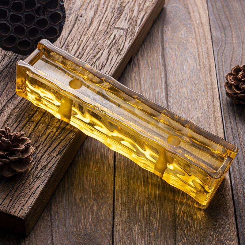 Color Hot Melt Perforated Glass Brick Partition Wall High-end Hotel Bar Counter KTV Clubhouse Sample House Display Center