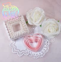 Creator Pocket Wavy Square Dual-purpose Compression Mold Heart-shaped Biscuit Mold Doll Base Fondant Tool