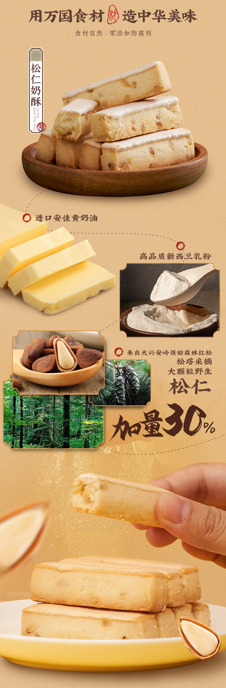 津门老字号 祥禾饽饽铺 中式抹茶松仁奶酥 250g*2盒 双重优惠折后￥31.9包邮