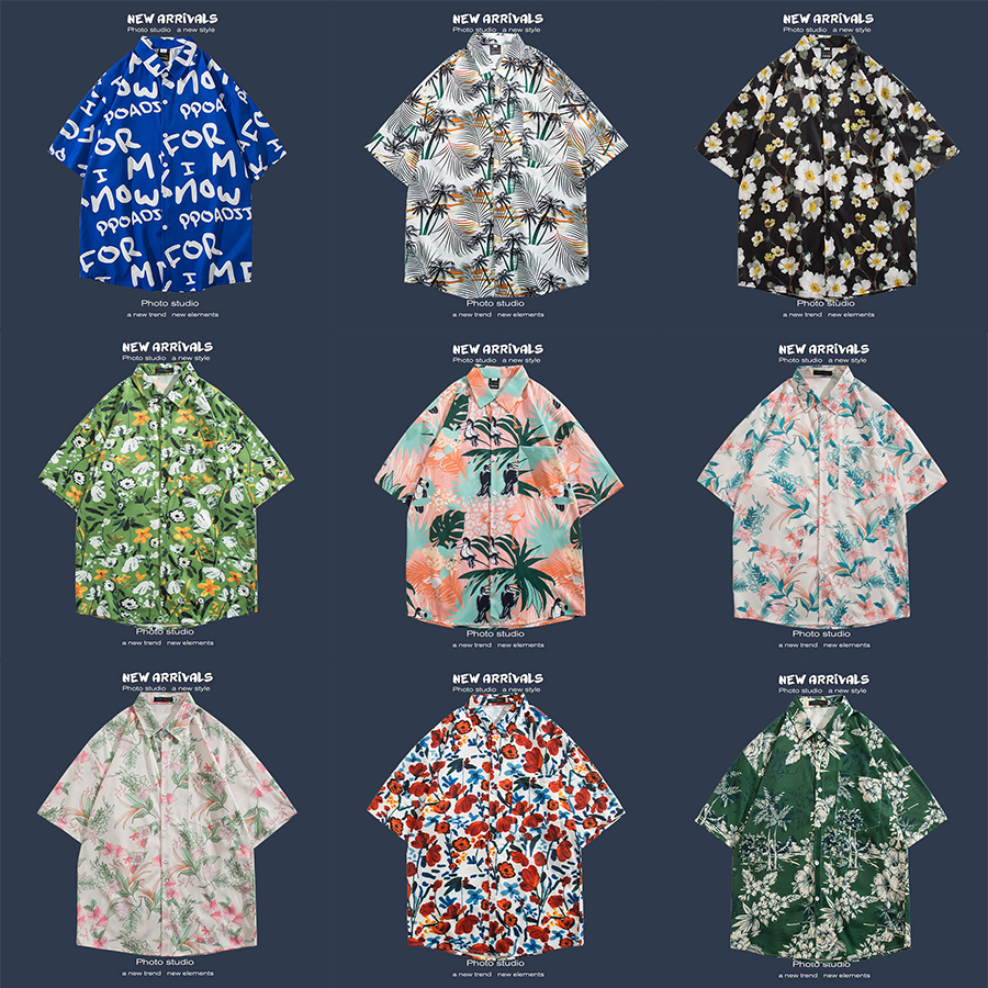 Men's Ditsy Floral Blouse Men's Clothing display picture 4