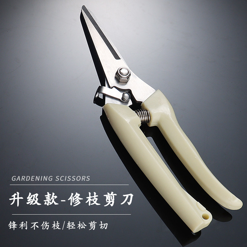 Stainless steel strong garden gardening pruning scissors clearance household labor-saving flower pruning pruning branch floral scissors