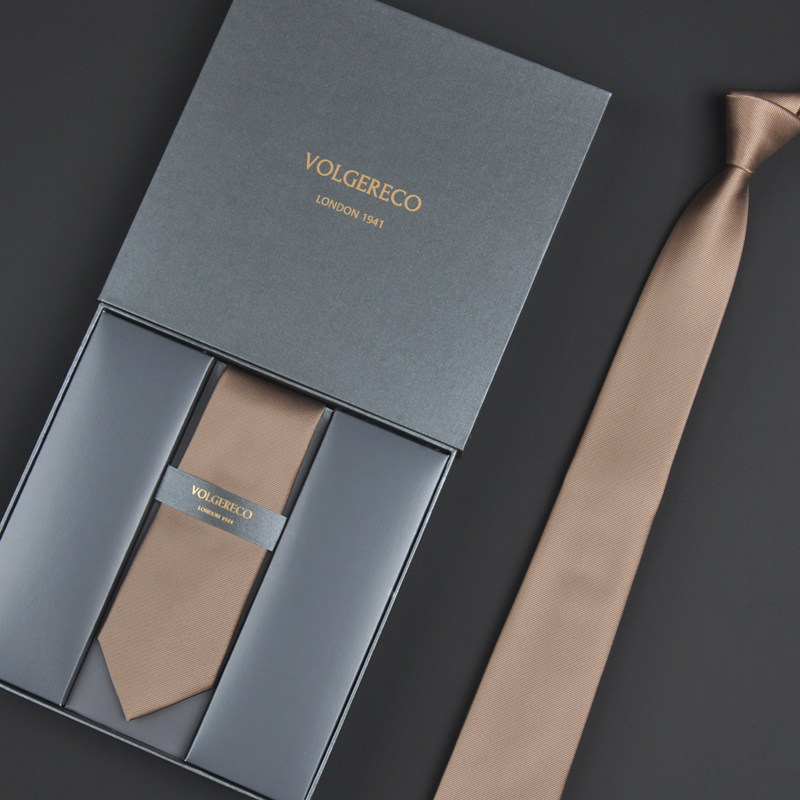 [Celebrity Style] British Vg Men's High-End Tie Business Formal Wear Wedding Groom No-Need-To-Tie Zipper Style Gift Box Set