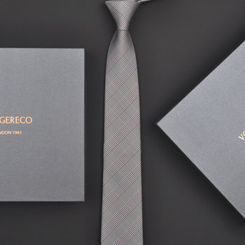 Volgereco Men's Casual Business Tie Gift Box High-End Young Formal Wear Narrow Light Luxury Brand Wedding 7cm