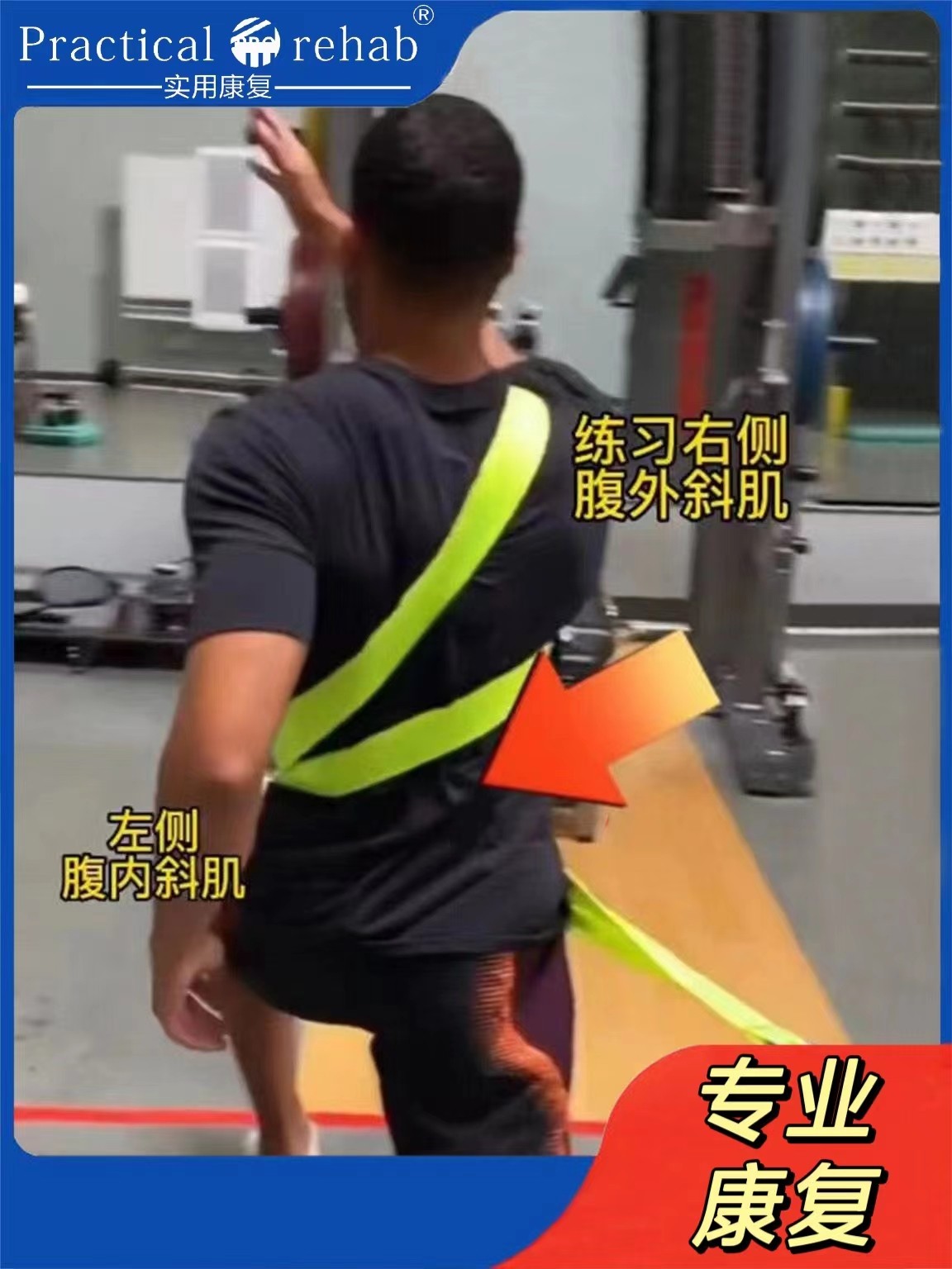 gjSP螺旋链肌肉拉力带前斜向肌筋膜吊索系统螺旋链带臀部孤立拉