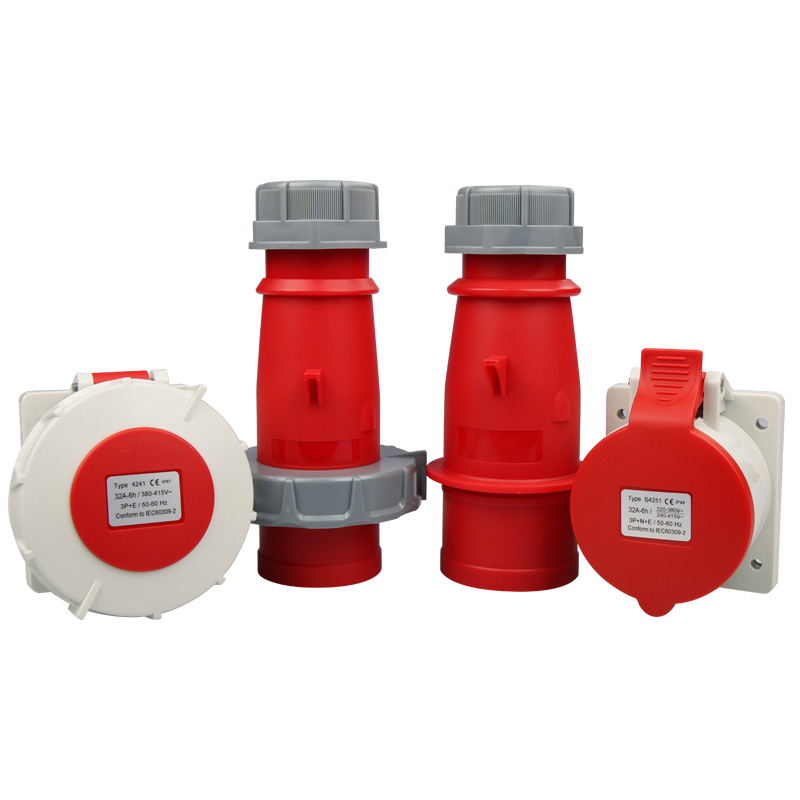 Industrial Plug Socket Connector IP67 Waterproof 16A 32A3 Core 4 Core 5 Core Air plug docking male