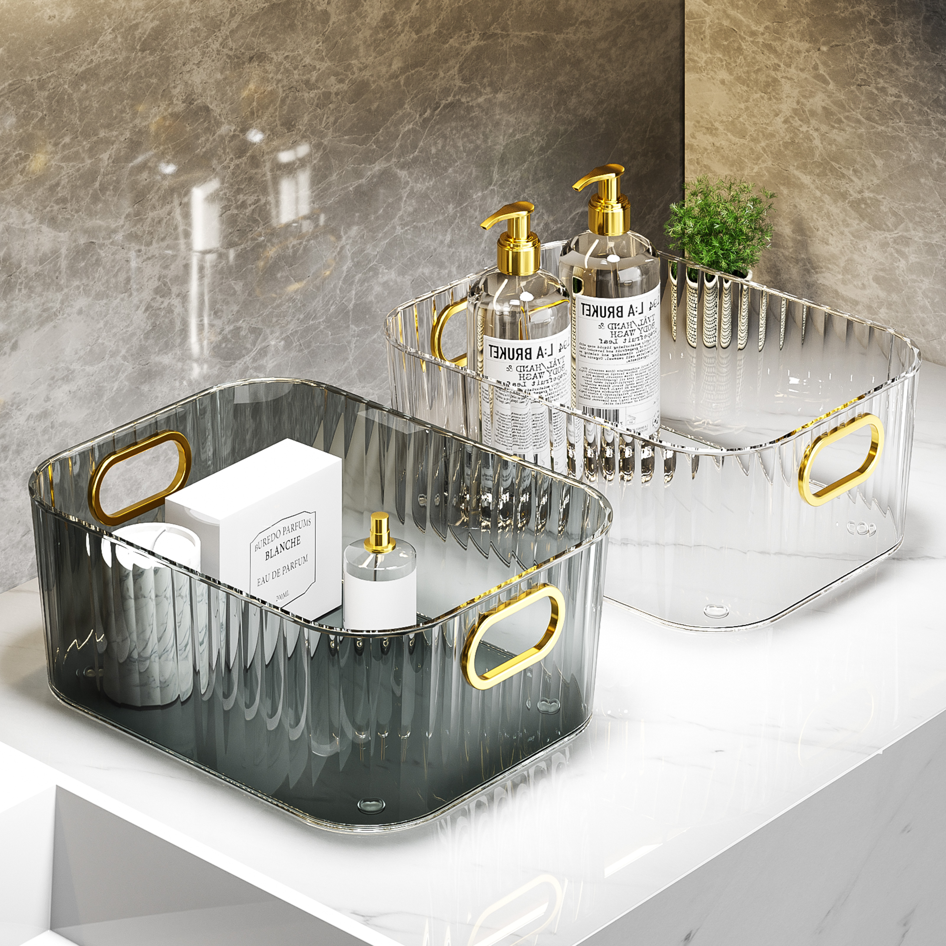 Light and luxurious table containing box Cosmetic Miscellaneous snacks containing baskets Home Kitchen Acrylic Skin-care Products Finishing Boxes
