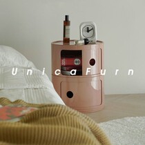 Xinjiang Nordic Round Bed Nightstand Modern Ins minimalist creative cabinet Mini storage to contain lovely home