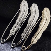 Large Dont pin large size oversize Coarse Feather Fixed Lock Brooch Big Coat Trim Sweater Buttoned Pin 100 lap minimis