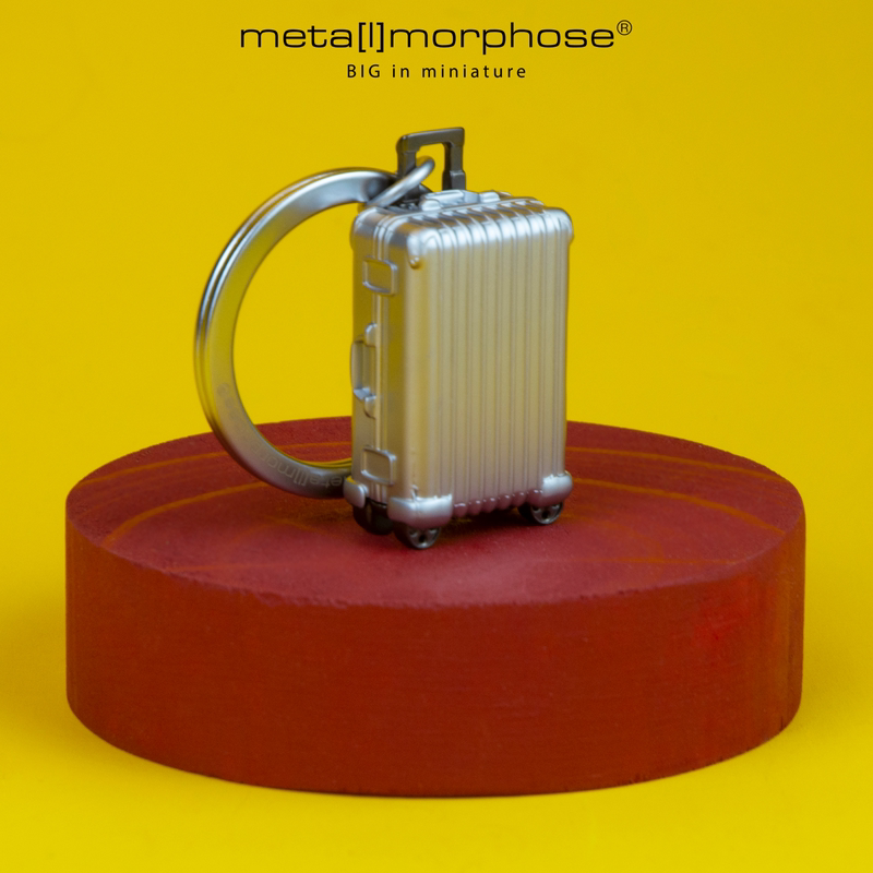 Metalmorphose Suitcase Alloy Car Keychain Pendant, Original Belgian Texture Creative Gift