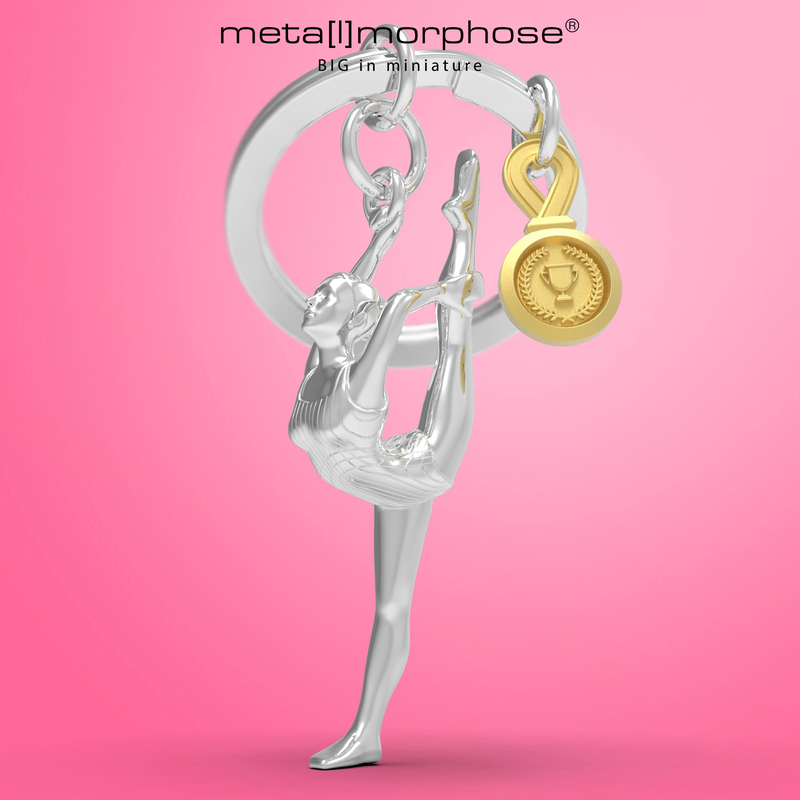 Gymnast Keychain Bag Pendant, Exquisite Souvenir Gift from Belgium Metalmorphose